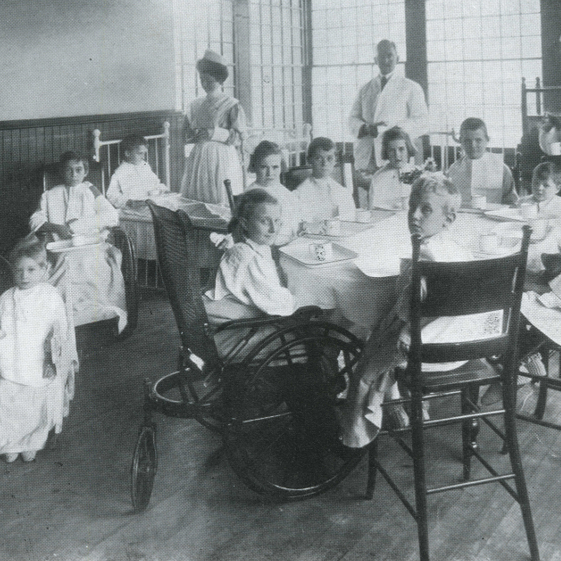 Image of nurses taking care of children